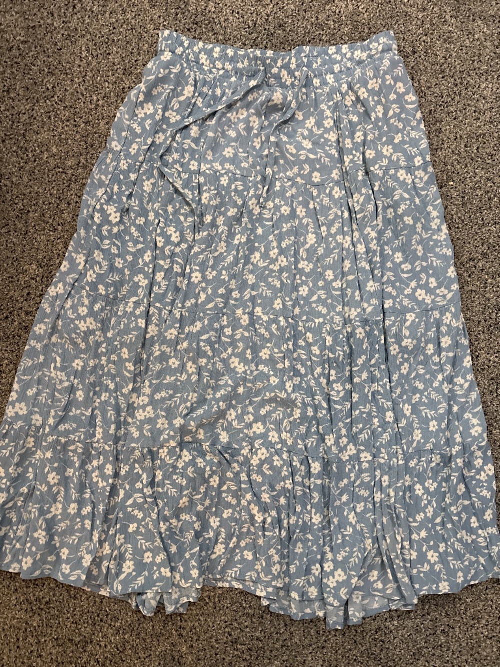 Torrid blue floral maxi skirt 0x large 12 nwt Mountain spring
